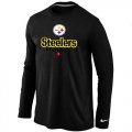 Wholesale Cheap Nike Pittsburgh Steelers Critical Victory Long Sleeve T-Shirt Black