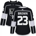 Wholesale Cheap Adidas Kings #23 Dustin Brown Black Home Authentic Women's Stitched NHL Jersey