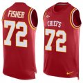 Wholesale Cheap Nike Chiefs #72 Eric Fisher Red Team Color Men's Stitched NFL Limited Tank Top Jersey