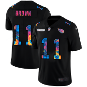 Cheap Tennessee Titans #11 A.J. Brown Men's Nike Multi-Color Black 2020 NFL Crucial Catch Vapor Untouchable Limited Jersey