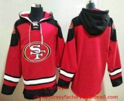Wholesale Cheap Men's San Francisco 49ers Blank Red Team Color New NFL Hoodie