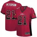 Wholesale Cheap Nike Cardinals #21 Patrick Peterson Red Team Color Women's Stitched NFL Elite Drift Fashion Jersey