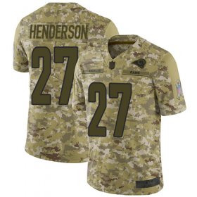 Wholesale Cheap Nike Rams #27 Darrell Henderson Camo Men\'s Stitched NFL Limited 2018 Salute To Service Jersey