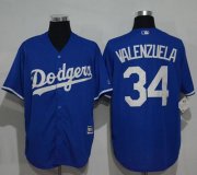 Wholesale Cheap Dodgers #34 Fernando Valenzuela Blue New Cool Base Stitched MLB Jersey