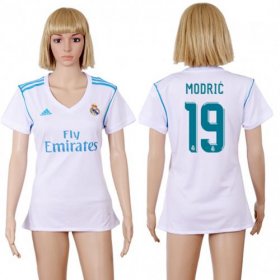 Wholesale Cheap Women\'s Real Madrid #19 Modric Home Soccer Club Jersey