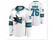 Wholesale Cheap Adidas San Jose Sharks #76 Jonathan Dahlen White Road Authentic Stitched NHL Jersey
