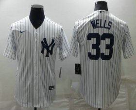 Wholesale Cheap Men\'s New York Yankees #33 Austin Wells White Cool Base Stitched Baseball Jersey