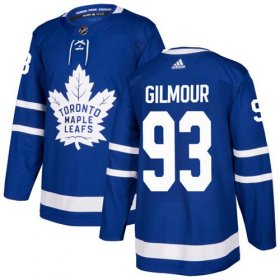 Wholesale Cheap Adidas Maple Leafs #93 Doug Gilmour Blue Home Authentic Stitched NHL Jersey