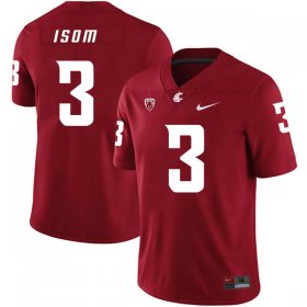 Wholesale Cheap Washington State Cougars 3 Daniel Isom Red College Football Jersey