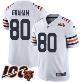 Wholesale Cheap Nike Bears #80 Jimmy Graham White Alternate Men\'s Stitched NFL Vapor Untouchable Limited 100th Season Jersey