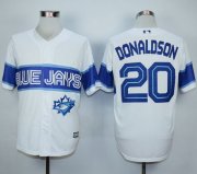 Wholesale Cheap Blue Jays #20 Josh Donaldson White Exclusive New Cool Base Stitched MLB Jersey