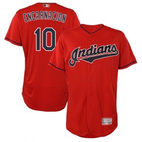 Wholesale Cheap Indians #10 Edwin Encarnacion Red Flexbase Authentic Collection Stitched MLB Jersey