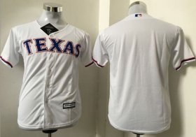 Wholesale Cheap Rangers Blank White Cool Base Stitched Youth MLB Jersey