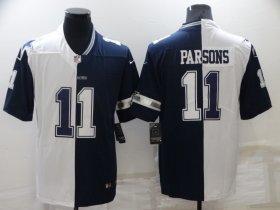 Wholesale Cheap Men\'s Dallas Cowboys #11 Micah Parsons White Blue Two Tone 2021 Vapor Untouchable Stitched NFL Nike Limited Jersey