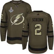 Cheap Adidas Lightning #2 Luke Schenn Green Salute to Service 2020 Stanley Cup Champions Stitched NHL Jersey