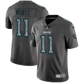 Wholesale Cheap Nike Eagles #11 Carson Wentz Gray Static Men\'s Stitched NFL Vapor Untouchable Limited Jersey