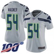 Wholesale Cheap Nike Seahawks #54 Bobby Wagner Grey Alternate Women's Stitched NFL 100th Season Vapor Limited Jersey