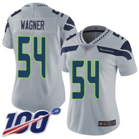 Wholesale Cheap Nike Seahawks #54 Bobby Wagner Grey Alternate Women\'s Stitched NFL 100th Season Vapor Limited Jersey