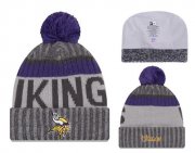 Wholesale Cheap NFL Minnesota Vikings Logo Stitched Knit Beanies 010