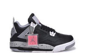 Wholesale Cheap Womens Jordan 4 Shoes black/gray