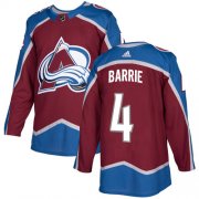 Wholesale Cheap Adidas Avalanche #4 Tyson Barrie Burgundy Home Authentic Stitched Youth NHL Jersey