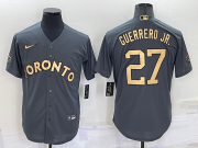 Wholesale Men's Toronto Blue Jays #27 Vladimir Guerrero Jr Grey 2022 All Star Stitched Cool Base Nike Jersey