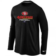 Wholesale Cheap Nike San Francisco 49ers Critical Victory Long Sleeve T-Shirt Black