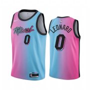 Wholesale Cheap Nike Heat #0 Meyers Leonard Blue Pink NBA Swingman 2020-21 City Edition Jersey