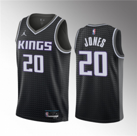 Wholesale Cheap Men\'s Sacramento Kings #20 Colby Jones Black 2023 Draft Statement Edition Stitched Jersey