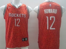 Wholesale Cheap Houston Rockets #12 Dwight Howard Red Leopard Print Fashion Jersey