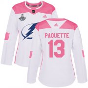 Cheap Adidas Lightning #13 Cedric Paquette White/Pink Authentic Fashion Women's 2020 Stanley Cup Champions Stitched NHL Jersey