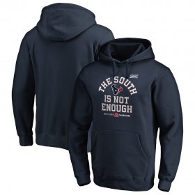 Wholesale Cheap Houston Texans NFL 2019 AFC South Division Champions Cover Two Pullover Hoodie Navy