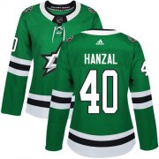 Cheap Adidas Stars #40 Martin Hanzal Green Home Authentic Women's Stitched NHL Jersey