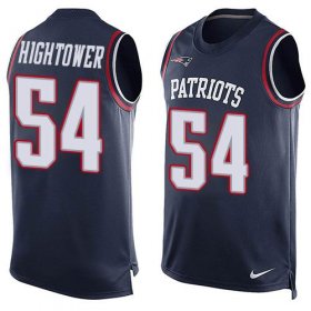 Wholesale Cheap Nike Patriots #54 Dont\'a Hightower Navy Blue Team Color Men\'s Stitched NFL Limited Tank Top Jersey