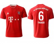 Wholesale Cheap Men 2020-2021 club Bayern Munchen home aaa version 6 red Soccer Jerseys