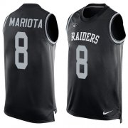 Wholesale Cheap Nike Raiders #8 Marcus Mariota Black Team Color Men's Stitched NFL Limited Tank Top Jersey