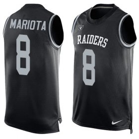 Wholesale Cheap Nike Raiders #8 Marcus Mariota Black Team Color Men\'s Stitched NFL Limited Tank Top Jersey