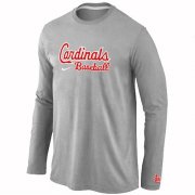 Wholesale Cheap St.Louis Cardinals Long Sleeve MLB T-Shirt Grey