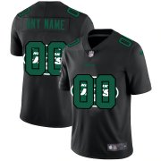 Wholesale Cheap New York Jets Custom Men's Nike Team Logo Dual Overlap Limited NFL Jersey Black