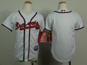 Wholesale Cheap Braves Blank White Cool Base Stitched Youth MLB Jersey