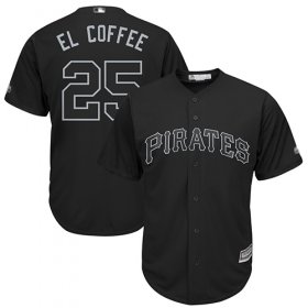 Wholesale Cheap Pirates #25 Gregory Polanco Black \"El Coffee\" Players Weekend Cool Base Stitched MLB Jersey