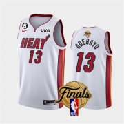 Wholesale Cheap Men's Miami Heat #13 Bam Adebayo White 2023 Finals Association Edition With NO.6 Patch Stitched Basketball Jersey
