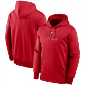 Wholesale Cheap Cincinnati Reds Nike Outline Wordmark Fleece Performance Pullover Hoodie Red