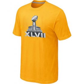 Wholesale Cheap NFL Super Bowl XLVII Logo T-Shirt Yellow