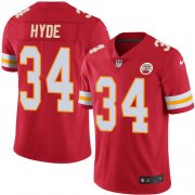 Wholesale Cheap Nike Chiefs #34 Carlos Hyde Red Team Color Men's Stitched NFL Vapor Untouchable Limited Jersey