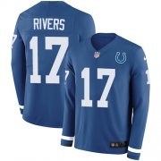Wholesale Cheap Nike Colts #17 Philip Rivers Royal Blue Team Color Youth Stitched NFL Limited Therma Long Sleeve Jersey