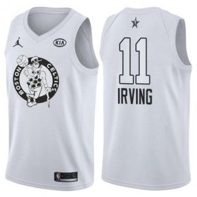 Wholesale Cheap Celtics 11 Kyrie Irving Jordan Brand White 2018 All-Star Game Swingman Jersey