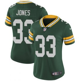 Wholesale Cheap Nike Packers #33 Aaron Jones Green Team Color Women\'s Stitched NFL Vapor Untouchable Limited Jersey