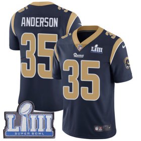 Wholesale Cheap Nike Rams #35 C.J. Anderson Navy Blue Team Color Super Bowl LIII Bound Youth Stitched NFL Vapor Untouchable Limited Jersey