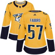 Wholesale Cheap Adidas Predators #57 Dante Fabbro Yellow Home Authentic Women's Stitched NHL Jersey
